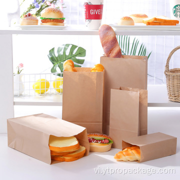 Túi ăn trưa giấy Kraft bền có thể tái chế có thể tái chế